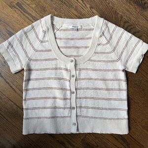 Madewell Short Sleeve Button Down Sweater